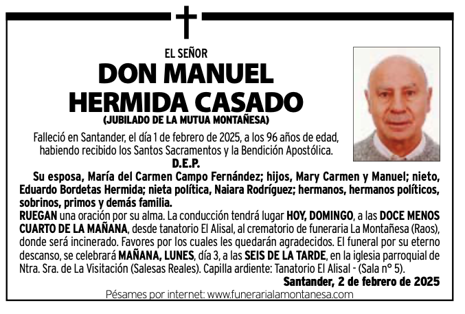 El Señor Don Manuel Hermida Casado