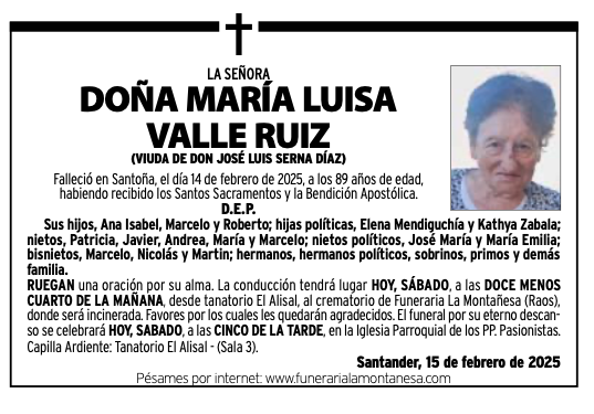 Doña María Luisa Valle Ruiz