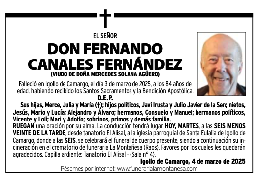 El Señor Don Fernando Canales Fernández