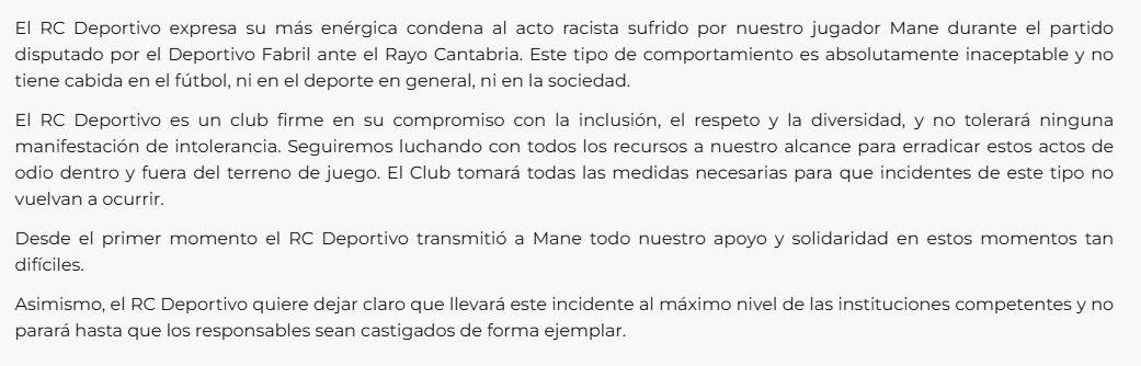 Parte del acta del colegiado. / X