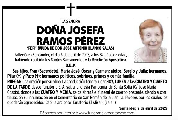 La Señora
Doña Josefa
Ramos Pérez