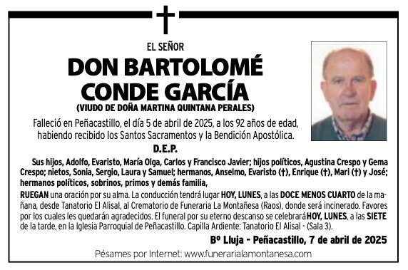 El señor Don Bartolomé
Conde García