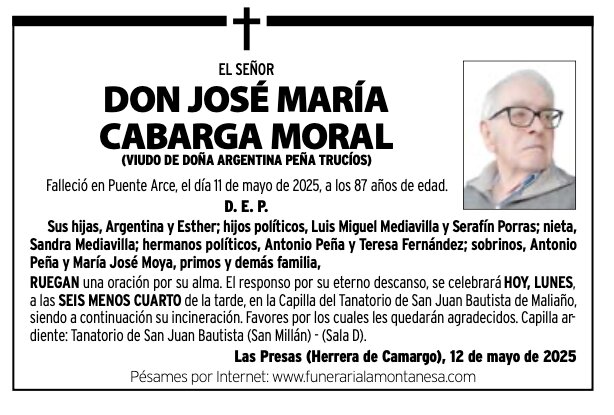 El Señor
Don José María Cabarga Moral