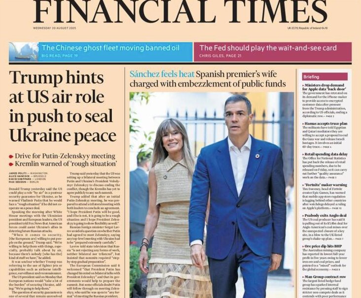 Portada del 'Financial Times'. / RRSS