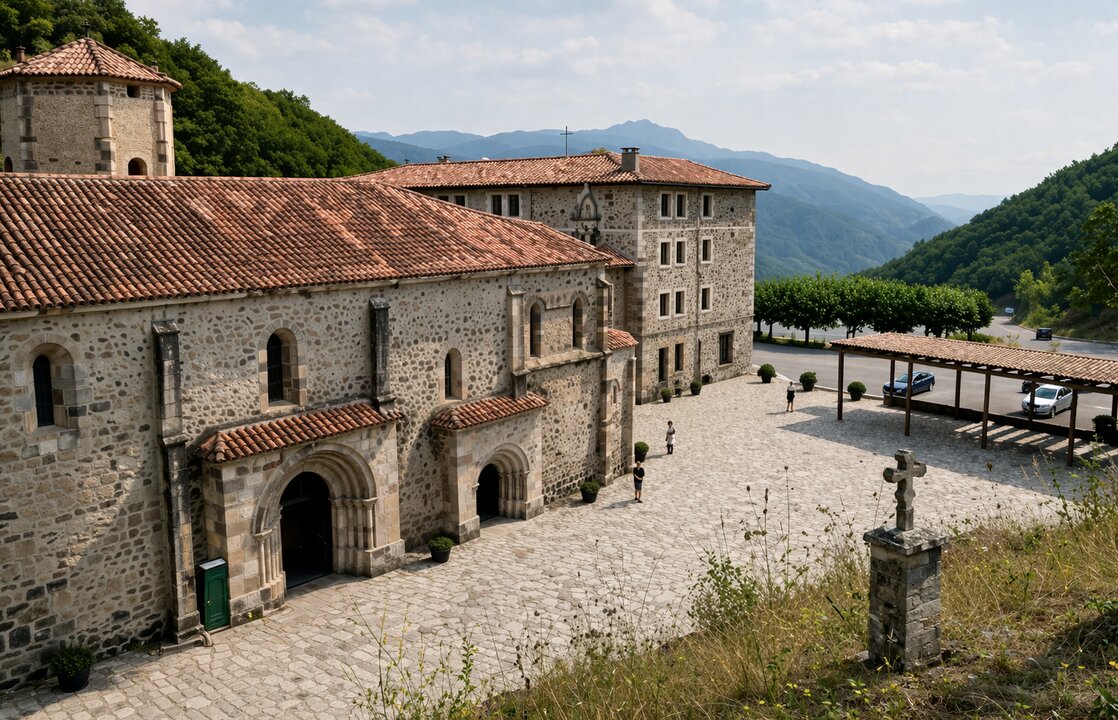 Vista del Monasterio de Santo Toribio de Liébana, enclave sagrado en el corazón de los Picos de Europa y uno de los grandes centros de peregrinación del cristianismo.