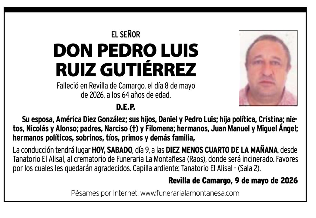 EL SEÑOR

DON PEDRO LUIS RUIZ GUTIÉRREZ